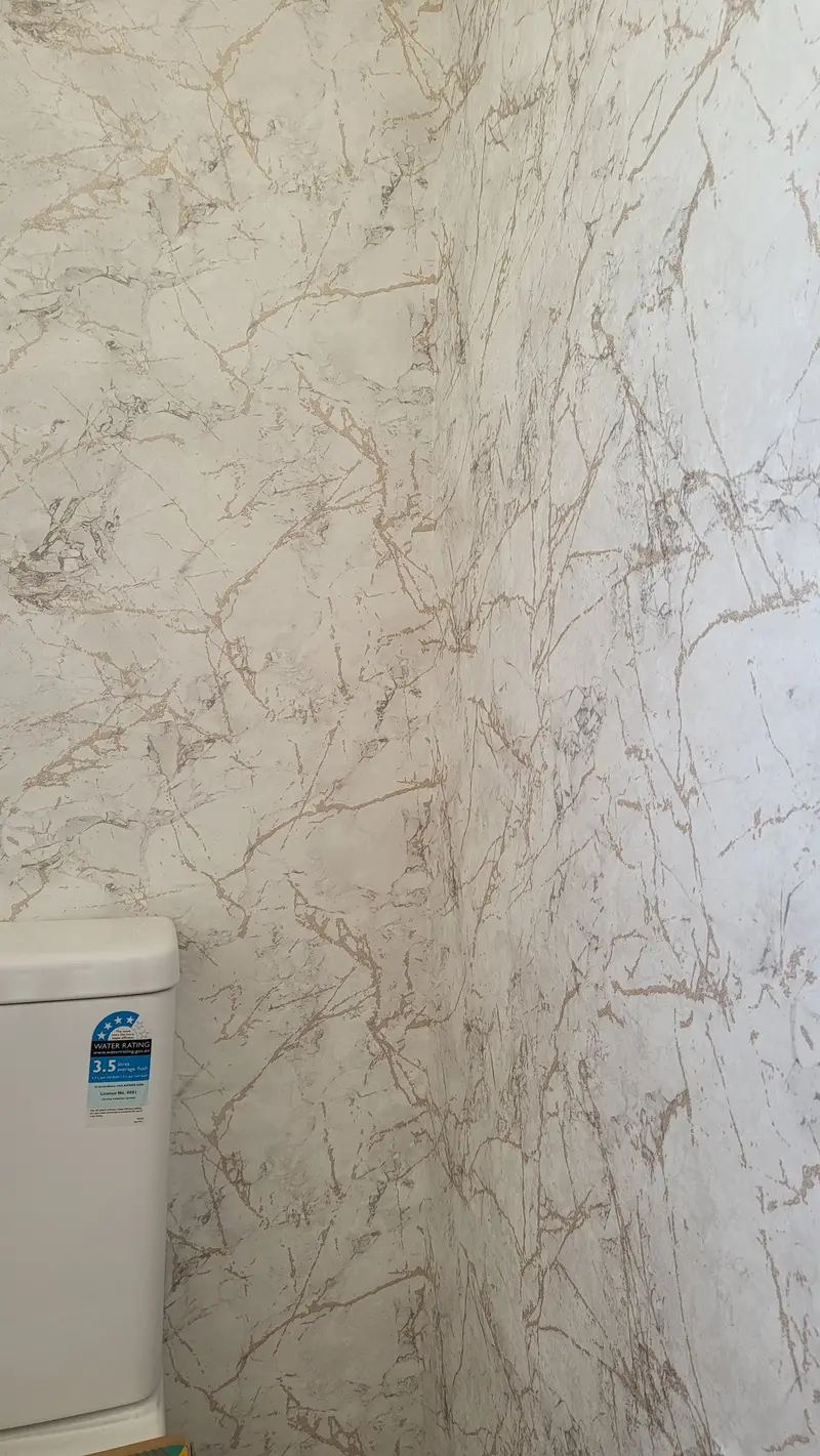 Toilet Wallpaper Installation