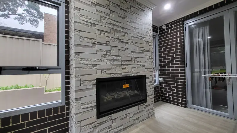 Fireplace Wallpaper Installation