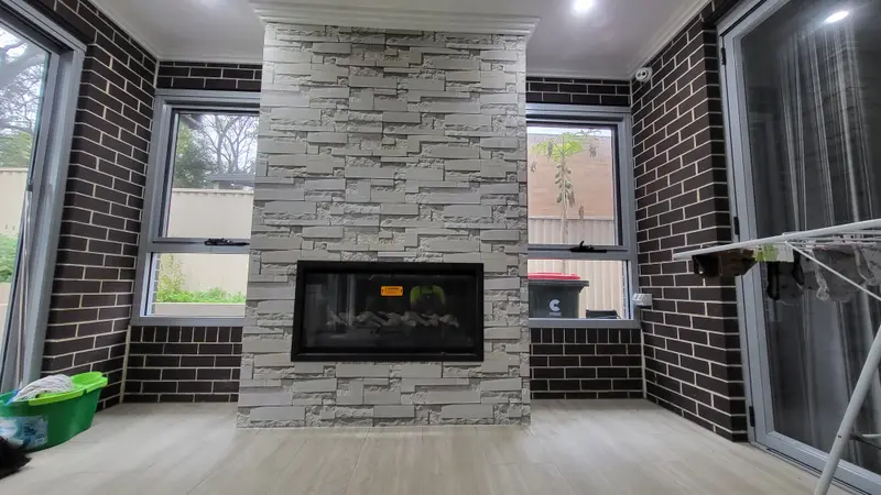 Fireplace Wallpaper Installation